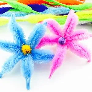 Carykon Pack of 100 Pipe Cleaners Fuzzy Bumpy Chenille Stems for Creative Handmade DIY Art Craft (Blackish Green) - picture