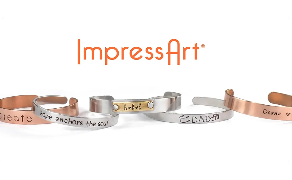 ImpressArt - Basic Typewriter Lowercase 3mm Metal Stamp Letter Set for Engraving and Stamping & DIY Handmade Jewelry Typewriter (3mm) Lowercase - impressart