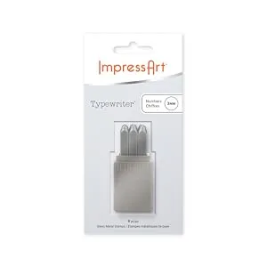 ImpressArt - Basic Typewriter Lowercase 3mm Metal Stamp Letter Set for Engraving and Stamping & DIY Handmade Jewelry Typewriter (3mm) Lowercase - number 123 symbols numbers sellos de numeros metal imprint steel punching tools
