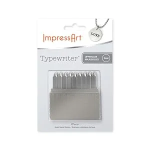 ImpressArt - Basic Typewriter Lowercase 3mm Metal Stamp Letter Set for Engraving and Stamping & DIY Handmade Jewelry Typewriter (3mm) Lowercase - typewriter uppercase newsprint font alphabet steel punches jewelry making tools