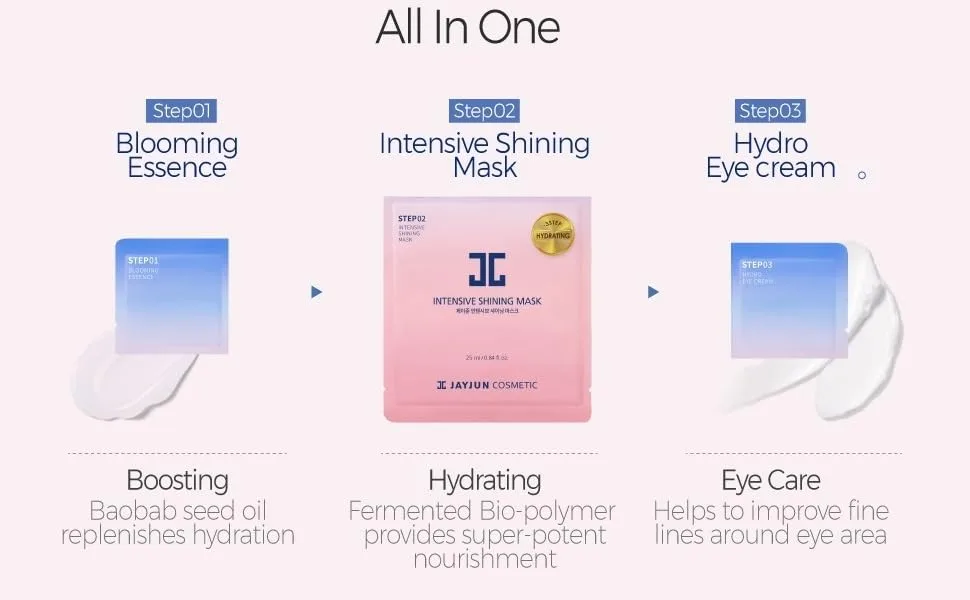 JAYJUN Official Intensive Shining Mask Lavender Extract Pack of 10 Sheets 25ml 0.84 fl. oz Hydrating Essence Eye Cream 3 Step 0.84 Fl Oz (Pack of 10) - product information 4