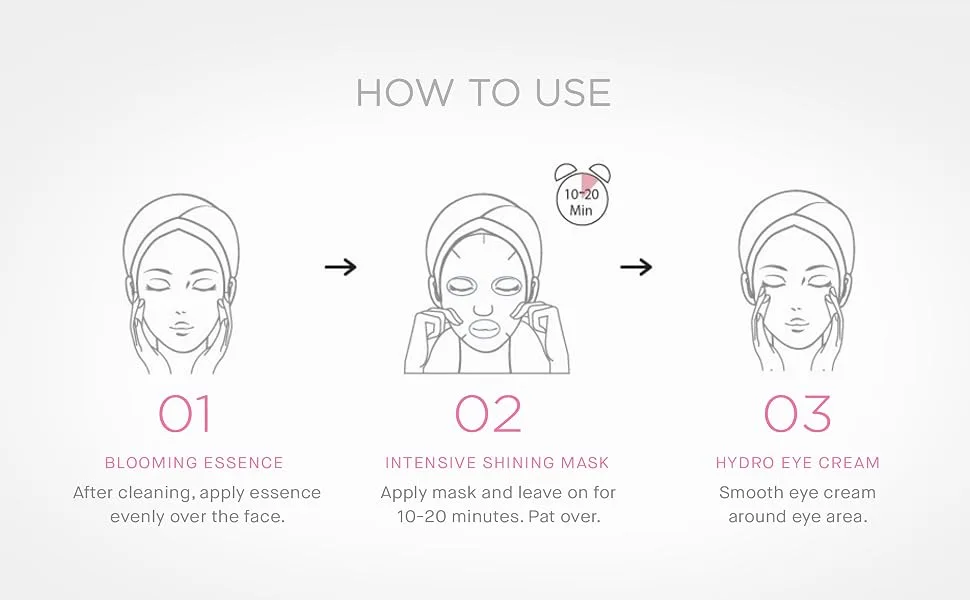 JAYJUN Official Intensive Shining Mask Lavender Extract Pack of 10 Sheets 25ml 0.84 fl. oz Hydrating Essence Eye Cream 3 Step 0.84 Fl Oz (Pack of 10) - product information 5