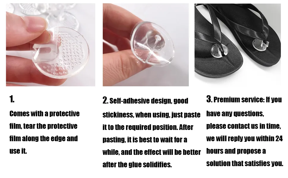 Pack of 6 Pcs Non-Slip Silicone Thong Sandal Toe Guards Protectors Anti-Skid Silicone Flip-Flops Toe Guards Cushions - product information 4