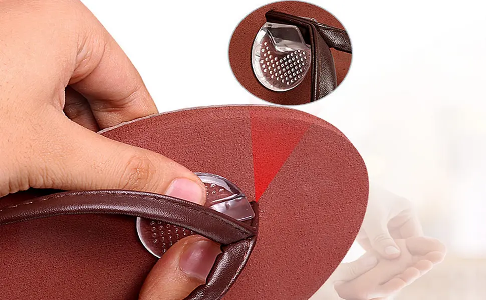 Pack of 6 Pcs Non-Slip Silicone Thong Sandal Toe Guards Protectors Anti-Skid Silicone Flip-Flops Toe Guards Cushions - product information 5