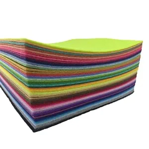 flic-flac 54pcs Felt Fabric Sheet Assorted Color Felt Pack DIY Craft Squares Nonwoven (10cm*10cm) - product information 2