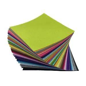 flic-flac 54pcs Felt Fabric Sheet Assorted Color Felt Pack DIY Craft Squares Nonwoven (10cm*10cm) - product information 3