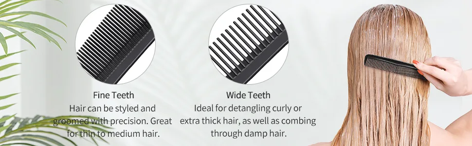 Hestya Hair Comb Pocket Size Unbreakable Plastic Hairdressing Styling Combs for Salon or Hotel Hair Care Black(36 Pack 17.5 cm) - product information 6