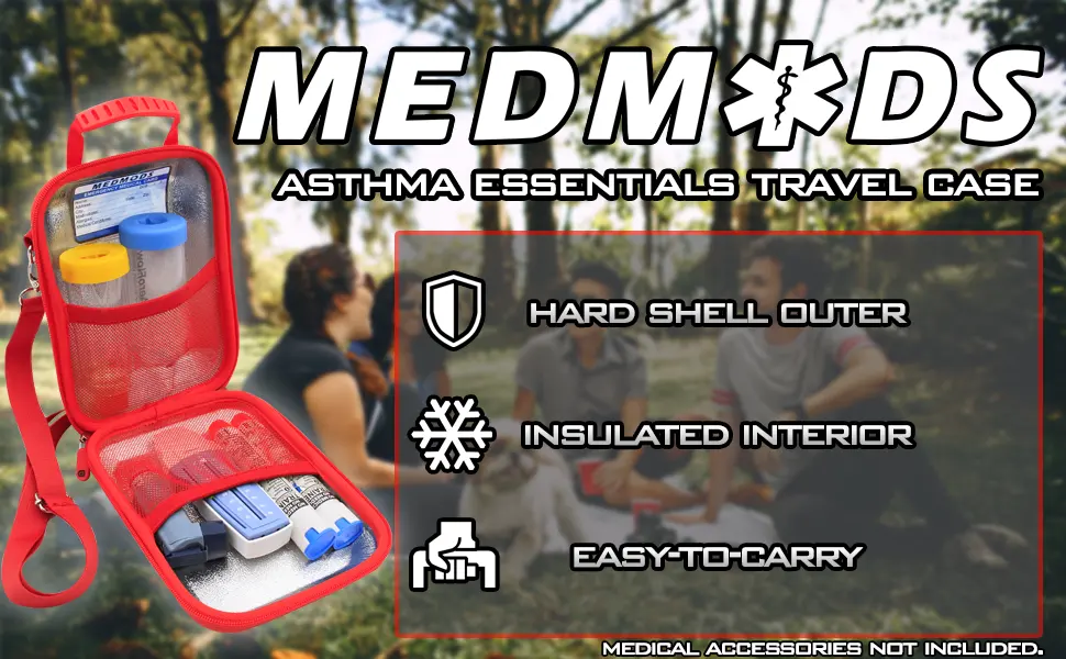 MEDMODS Insulated Asthma Inhaler Case Fits Inhaler Spacer Mask Epipen Allergy Medicine and More - Includes CASE ONLY - case