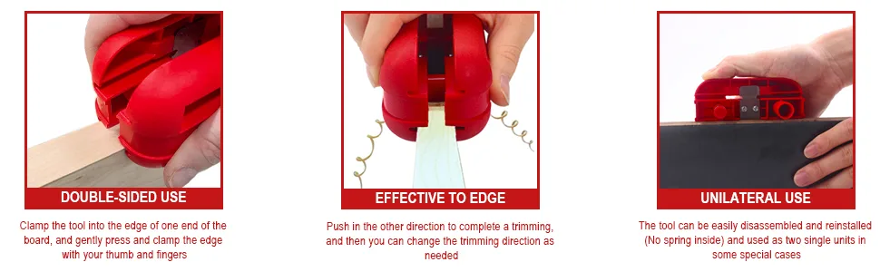 Edge Banding Trimmer for All Directions Edge Trimmer with Tungsten Carbide Blades (1-Pack) A-Red - formica cutter