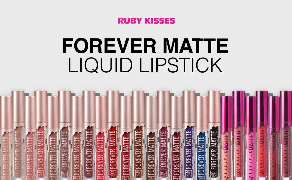 Ruby Kisses Forever Matte Liquid Lipstick 5 Pack - RFML03&06&12&22&23 2 Set - RFML MAIN
