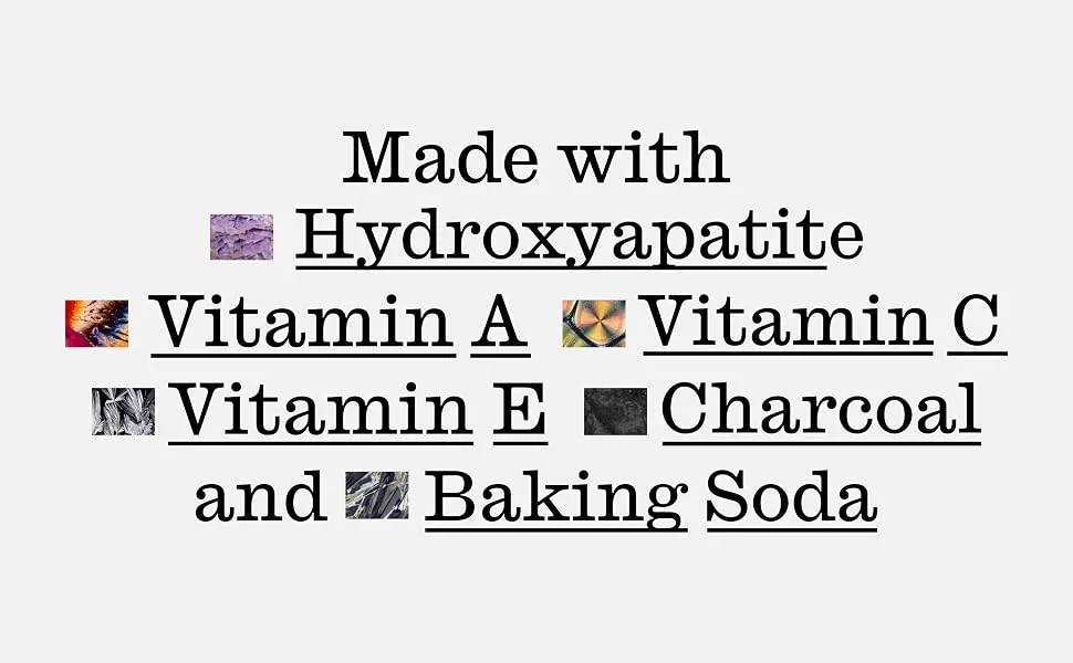 Twice Fluoride Free Hydroxyapatite Toothpaste Gentle Charcoal Whitening. No Mess Great Tasting Complete Oral and Dental Care (ICY Mint Flavor - 4 Pack) - hydroxyapatite toothpaste