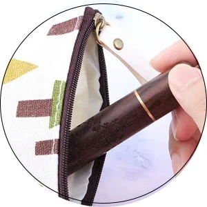 Fbshicung 24 Pieces Self Threading Needles Double Hole Needles 6 Pieces Large Eye Stitching Needles Sewing Needles with 2 Pieces Wooden Needle Case Carving Pattern Case for Sewing Embroidery - product information 2
