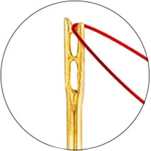 Fbshicung 24 Pieces Self Threading Needles Double Hole Needles 6 Pieces Large Eye Stitching Needles Sewing Needles with 2 Pieces Wooden Needle Case Carving Pattern Case for Sewing Embroidery - product information 4