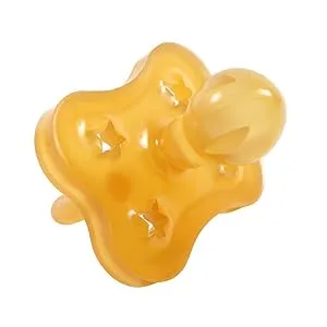 Sweetie Rubber Pacifier Star Shape Rubber Natural Rubber with Rounded Nipple 1 Count (6-12 Medium) - Star Shape Pacifier