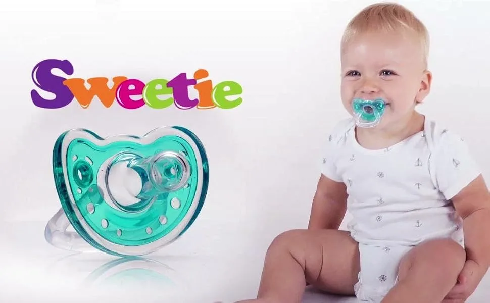 Sweetie Silicone Pacifier Refuser Soother 2 Count (Turquoise) - product information 8