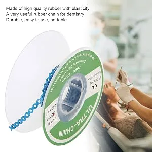 RZJZGZ 10 Pcs Dental Orthodontic Elastic Chain Power Chains Brace Orthodontic Spool Elastic Rubber Band(4.5M/PACK) (Long) - advantage