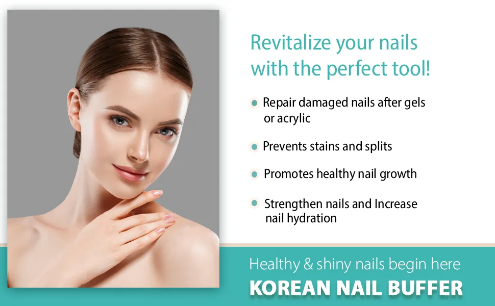 ZMOI Pro Nail Buffer 2 Pack Luxurious Shine Korean 4-Way Nail Buffing Block Natural Shine Nails Manicure/Pedicure Tools for Home and Salon - shinny nail buffer