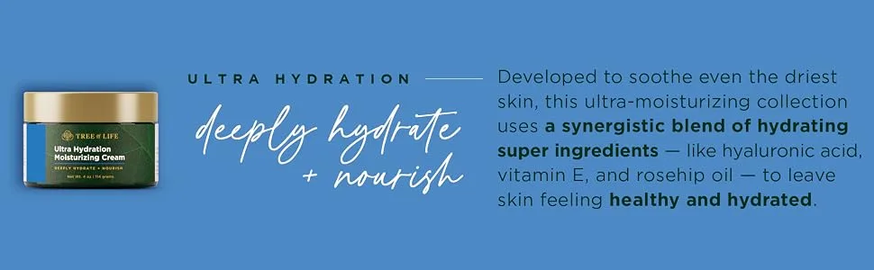 Tree of Life Sunrise Pack Morning Trio Bundle with Vitamin C Cleanser + Hyaluronic Acid Serum + Ultra Hydration Moisturizing Cream 3-pack - Ultra Hydration