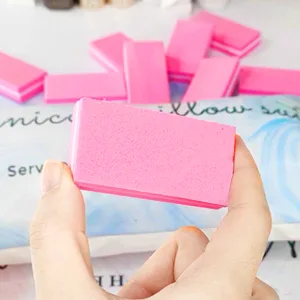 Diesisa Buffer Block Nail File 100/180 Grit Sponge Nail Buffers for Acrylic Nails Mini Buffing Block Double Sided for Manicure Tools 30 Count - Pink - pink nail file