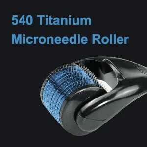 ATIDIE Derma Roller for Face Body Beard Derma Roller for Beard 540 Titanium Microneedle for Home Use with Storage Case Black 2 - Beard Roller for Men