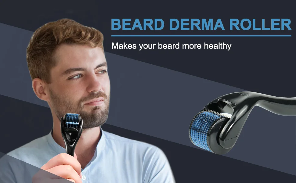 ATIDIE Derma Roller for Face Body Beard Derma Roller for Beard 540 Titanium Microneedle for Home Use with Storage Case Black 2 - Derma Roller
