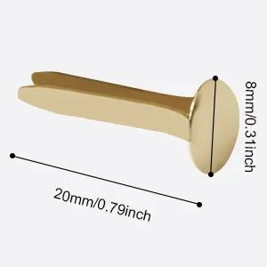 Hapy Shop Paper Fasteners Medium 3/4-Inch Brass Plated Scrapbooking Brads Round Metal Brads for Crafts Making DIY 300 Pack - product information 2