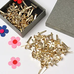 Hapy Shop Paper Fasteners Medium 3/4-Inch Brass Plated Scrapbooking Brads Round Metal Brads for Crafts Making DIY 300 Pack - product information 4