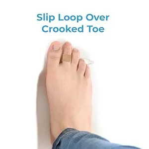 NatraCure Cushioned Toe Wraps - 6 PACK - (May help Broken Toes Straightening Hammertoes Overlapping Toes Claw Toes and Broken Toes) - Left EBC