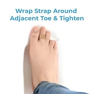 NatraCure Cushioned Toe Wraps - 6 PACK - (May help Broken Toes Straightening Hammertoes Overlapping Toes Claw Toes and Broken Toes) - Middle EBC
