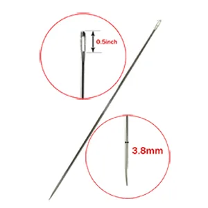 4 Upholstery Large Eye Long Needle 2 PCS Apply to Home or Work Hand Sewing Tapestry Embroidery. (4 INCH) 4 inch X 2 pack - Upholstery Needle 3-1
