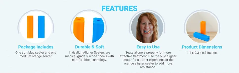 Invisalign Aligner Seaters Blue Aligner Chewies (2 pack) - Module- 3