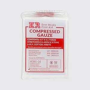 MediTac Basic Bleeding Control Pack Feat. SWAT-T Tourniquet Emergency Bandage and Compressed Gauze Dressing - Basic - EVER READY COMPRESSED GAUZE