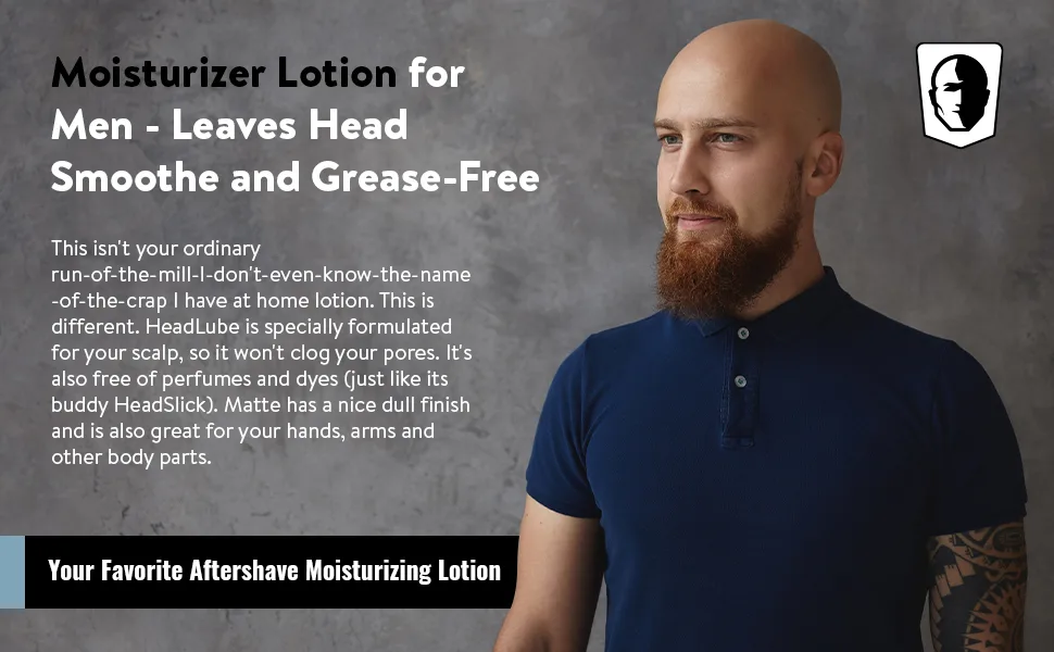 HeadBlade HeadLube Matte Moisturizer Lotion 5 oz for Men (3 Pack) - Leaves Head Shiny and Grease-Free Matte 3 Pack - HeadLube Matte Moisturizing Head Lotion