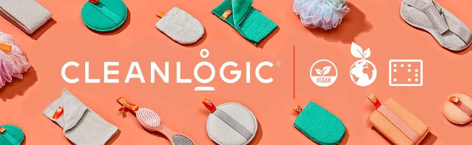 Cleanlogic Men Exfoliating Stretch Wash Cloth Assorted Colors (Pack Of 6) - Cleanlogic Brand Logo