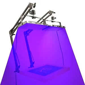 Dorhui 2 Pack UV Light for Screen Printing Total 50W LED UV Screen Printing Exposure Light and Light Stand for Cyanotypes and Photo Emulsion Kit - product information 3
