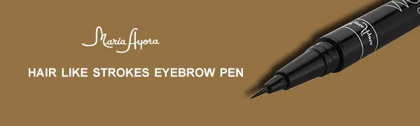 MARIA AYORA Liquid Eyebrow Pencil Brow Tint Pen With Micro Brush Tip Longlasting Waterproof Smudgeproof Eye Brow Makeup Grey Brown(Pack of 2) - brow pen
