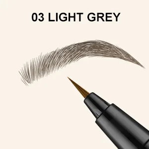 MARIA AYORA Liquid Eyebrow Pencil Brow Tint Pen With Micro Brush Tip Longlasting Waterproof Smudgeproof Eye Brow Makeup Grey Brown(Pack of 2) - light greay eyebrow pencil