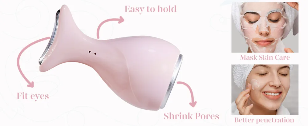 BAIMEI Ice Pack Reusable Cooling Eye Pad with a Handle Ice Globe for Women Face Care Shrink Skin Pores Reduce Puffiness (Pink) - Ice Pack