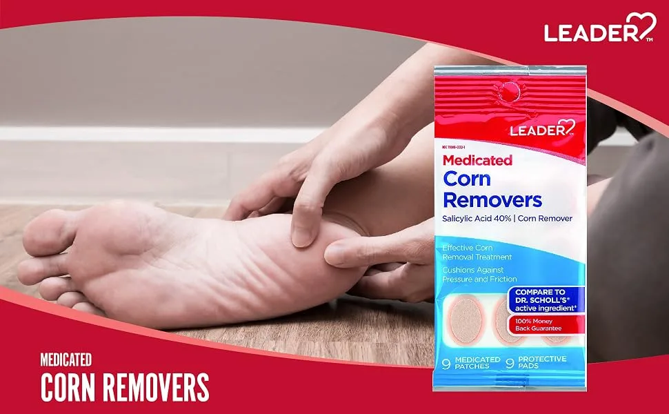 Leader Medicated Corn Remover with Salicylic Acid 9 Pads Pack of 2 - corn remover_01