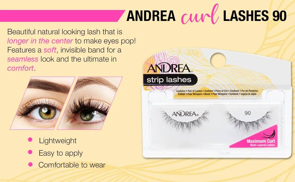 Andrea Curl False Lashes 90 4 pack - Andrea Curl False Lashes 90, 4 pack