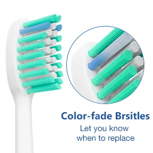 Electric Toothbrush Replacement Heads Compatible with Philips Sonicare Soft Replacement Tooth Brush Heads Compatible with Click-on Phillips Sonic Care Toothbrush 8 Pack - replacement heads