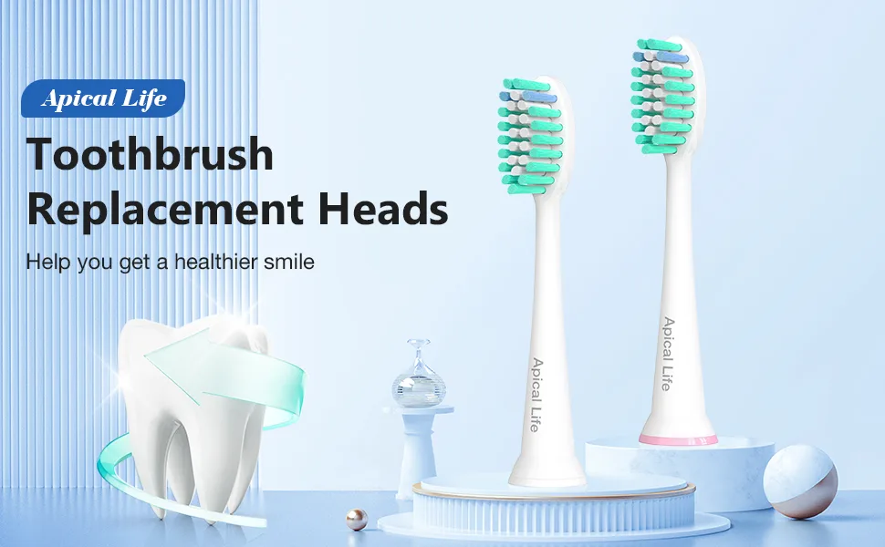 Electric Toothbrush Replacement Heads Compatible with Philips Sonicare Soft Replacement Tooth Brush Heads Compatible with Click-on Phillips Sonic Care Toothbrush 8 Pack - toothbrush heads