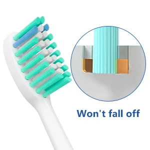 Electric Toothbrush Replacement Heads Compatible with Philips Sonicare Soft Replacement Tooth Brush Heads Compatible with Click-on Phillips Sonic Care Toothbrush 8 Pack - toothbrush heads
