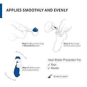 2Toms BlisterShield Advanced Waterproof Blister Prevention Friction Free Protection Designed Specifically for Feet Hot Spots and Calluses 6 Pack Single-Use Packets - blistershield