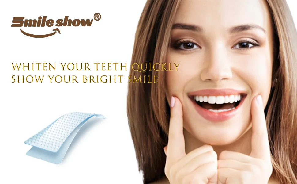 SMILESHOW Whitening Strips New Formula Pap+ for Sensitive Teeth 14Packs of 28 Strips - banner