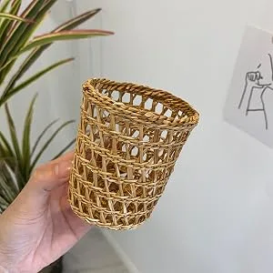 Garneck 3pcs Cup Sleeve Straw Woven Cup Cover Holders Drinks Sleeve Holder Tumbler Insulator Sleeves for Hot Iced Beverages - product information 2