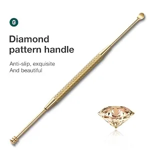 MR.GREEN Ear Wax Removal Ear Cleaner Double End Earwax Remover 360 Cleaning Three Ring Ear Pick Stainless Steel Ear Care Tools (Two Piece Pack) - 2157-300-5