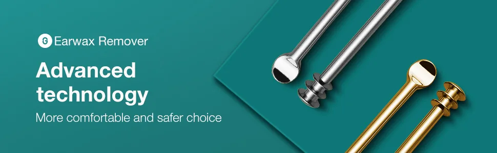 MR.GREEN Ear Wax Removal Ear Cleaner Double End Earwax Remover 360 Cleaning Three Ring Ear Pick Stainless Steel Ear Care Tools (Two Piece Pack) - 2157-banner
