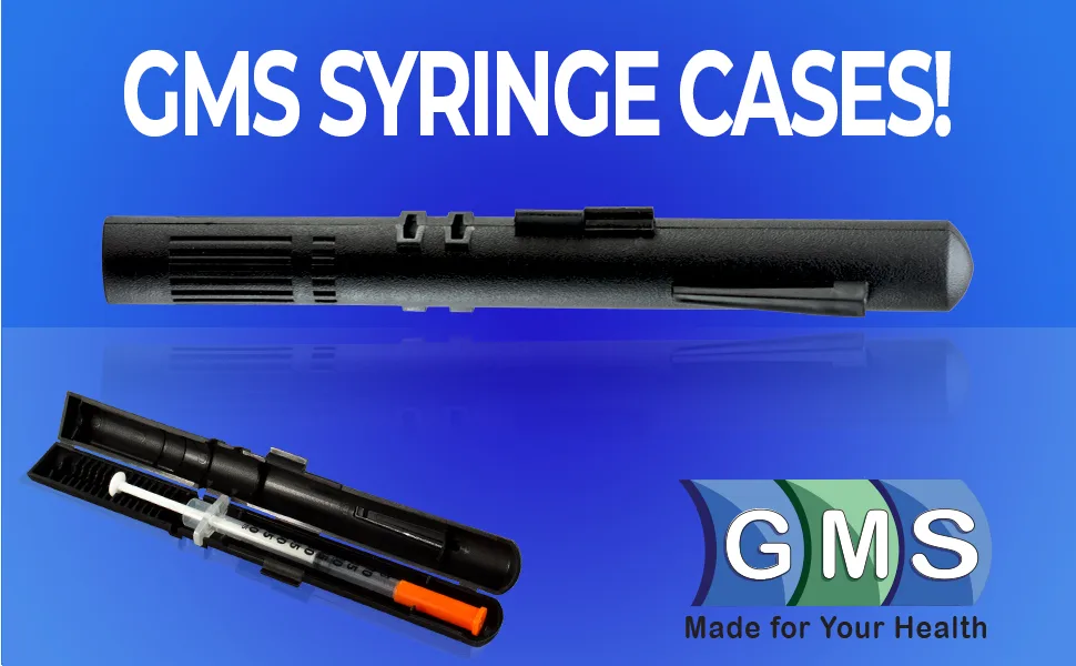 GMS Portable Syringe Case - Perfect Travel Insulin Carrying Cases for Pre-Filled Syringes (Bundle of 2 Cases - White) - Syringe Case