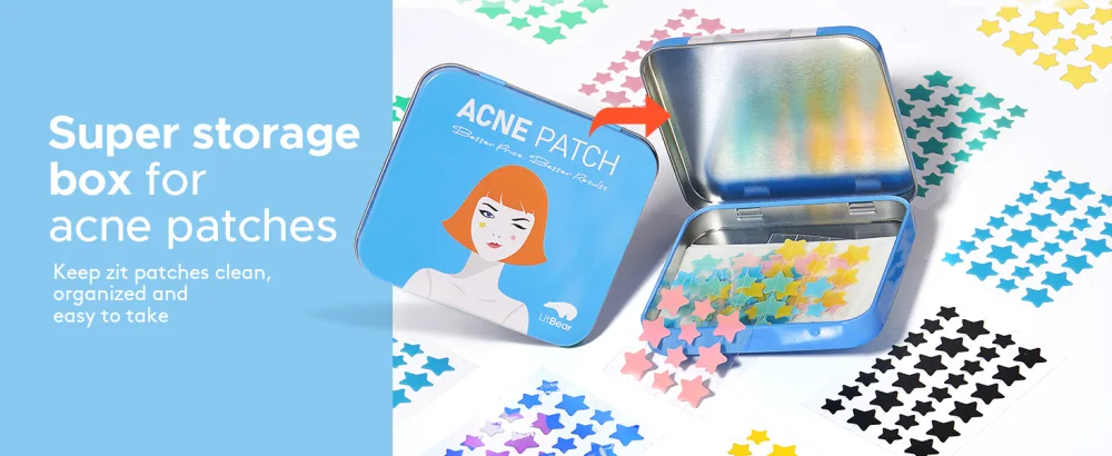 LitBear Acne Patch Pimple Patch 6 Colors Star Shaped Acne Absorbing Cover Patch Hydrocolloid Acne Patches For Face Zit Patch Acne Dots Tea Tree Oil + Centella Oil 168 Count - acne patches
